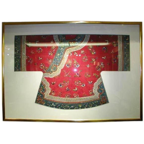 A Conservation Framed Qing Dynasty Lady
s Jacket
