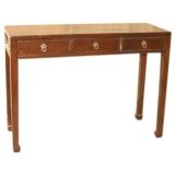 Ju Mu Wood Table With Three Drawers