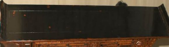 Bamboo Altar Table With Black Lacquer Top