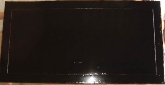 Bamboo Low Table With Black Lacquer Top