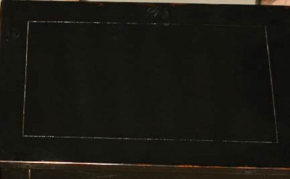 A Pair of Black & Red Lacquer Chests With Painted Motifs