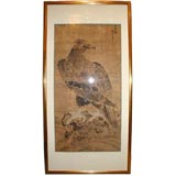 Antique Fine Japanese brush painting of a Eagel