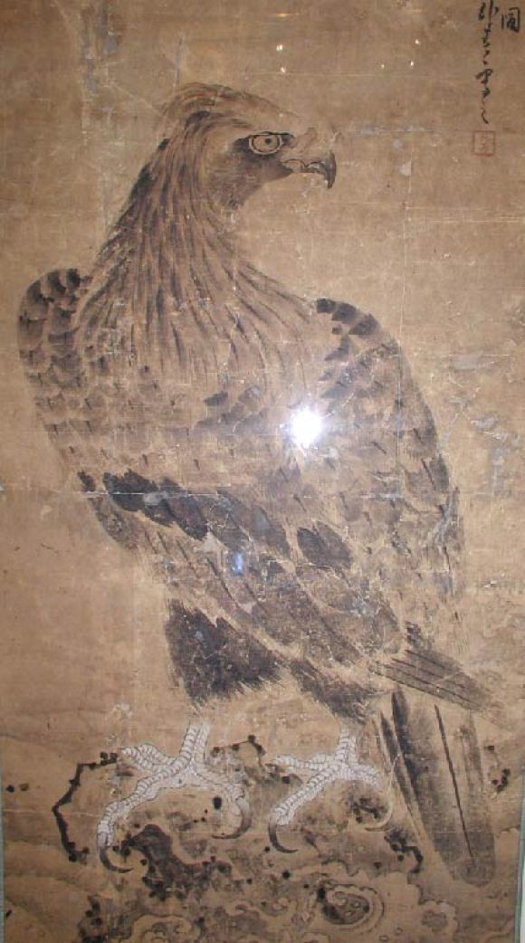 Fine Japanese brush painting of a Eagel