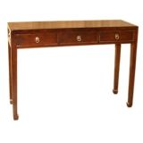 Ju Mu Wood Table With Three Drawers