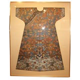 A Framed Qing Dynasty Imperial Prince's dragon Robe