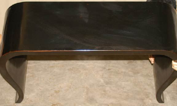 Black Lacquer Table With Curve Legs