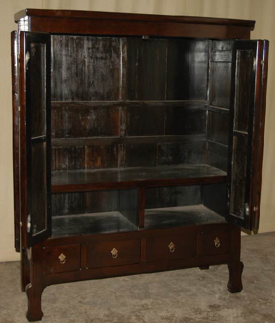 Large Walnut Wood Armoire
