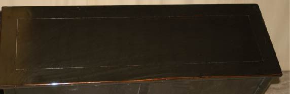 Chinese Black Lacquer Sideboard With Gold Gilt  Motif