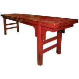 Red Lacquer Bench