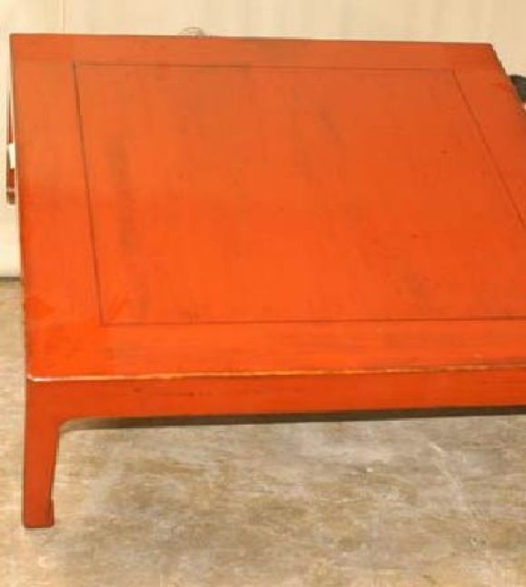 Red Lacquer Low Table