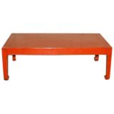 Rectangular Red Lacquer Low Table