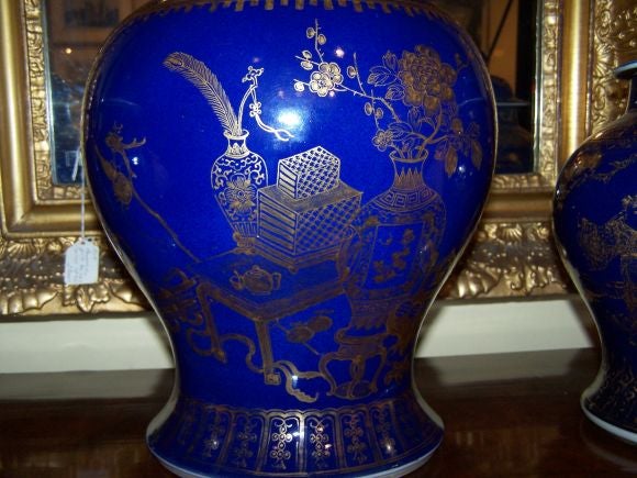 Set of three Chinese Ginger Jars