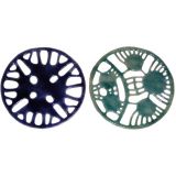 Pair of Handblown Reticulated Wall Plates