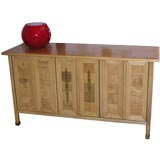 Solid Maple Console with Brass Hardware