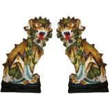 Pair of Large Chinese Temple Dogs