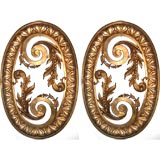 Pair of French Gilded Bronze Decorative Wall Mounts