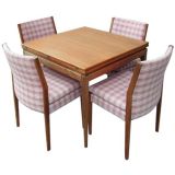 Jens Risom Card table set with flip top table