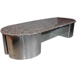 1970'S Breuton granite slab coffee table