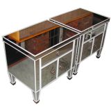 M / n original antiqued mirrored nightstands