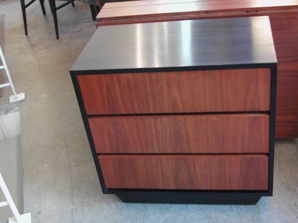 Pair 1940's Walnut Chests