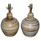 Pair of Martz ceramic lamps