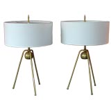 1960's Stiffel Tripod Lamps