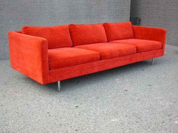Milo Baughman tuxedo sofa