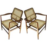 Pair of Sergio Rodrigues "Oscar Neimeyer" arm chairs