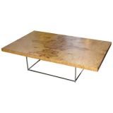 M / n custom burl coffee table