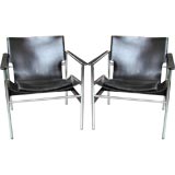 Vintage Pair of Charles Pollack for Knoll arm chairs