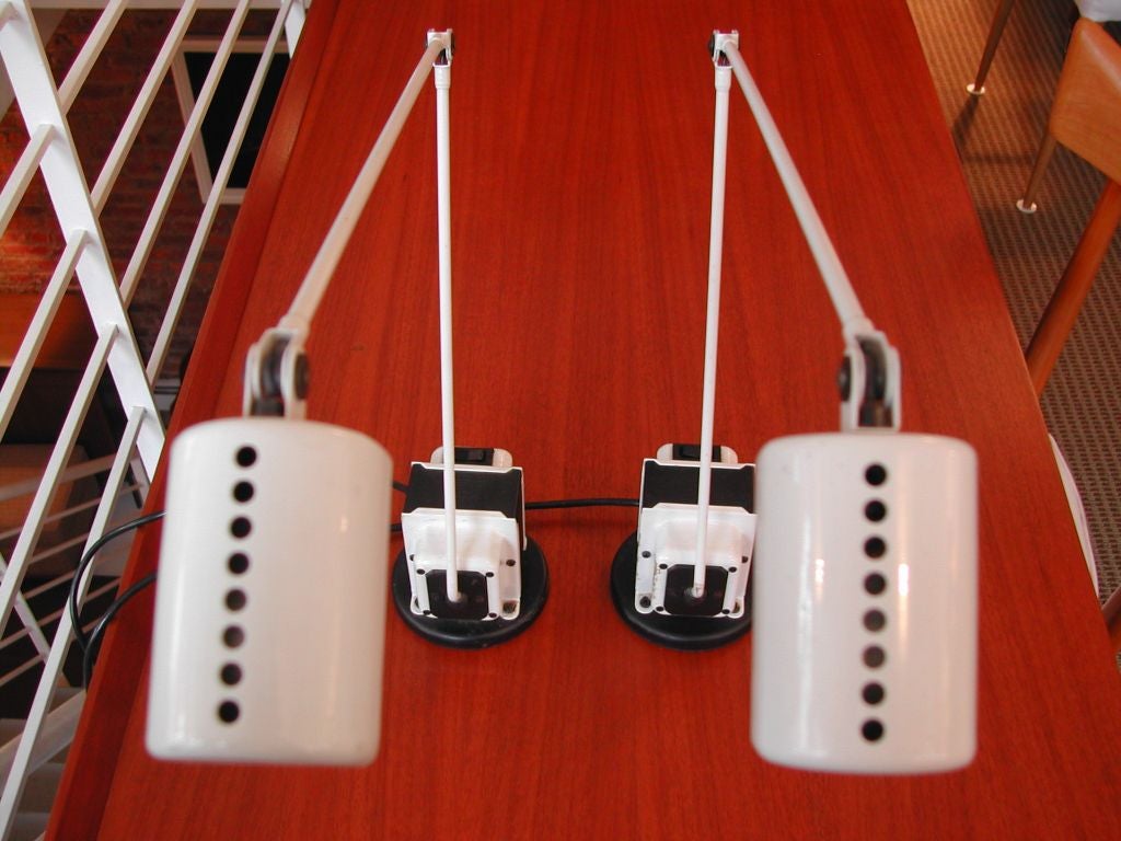Pairs of 70's Italian desk lamps