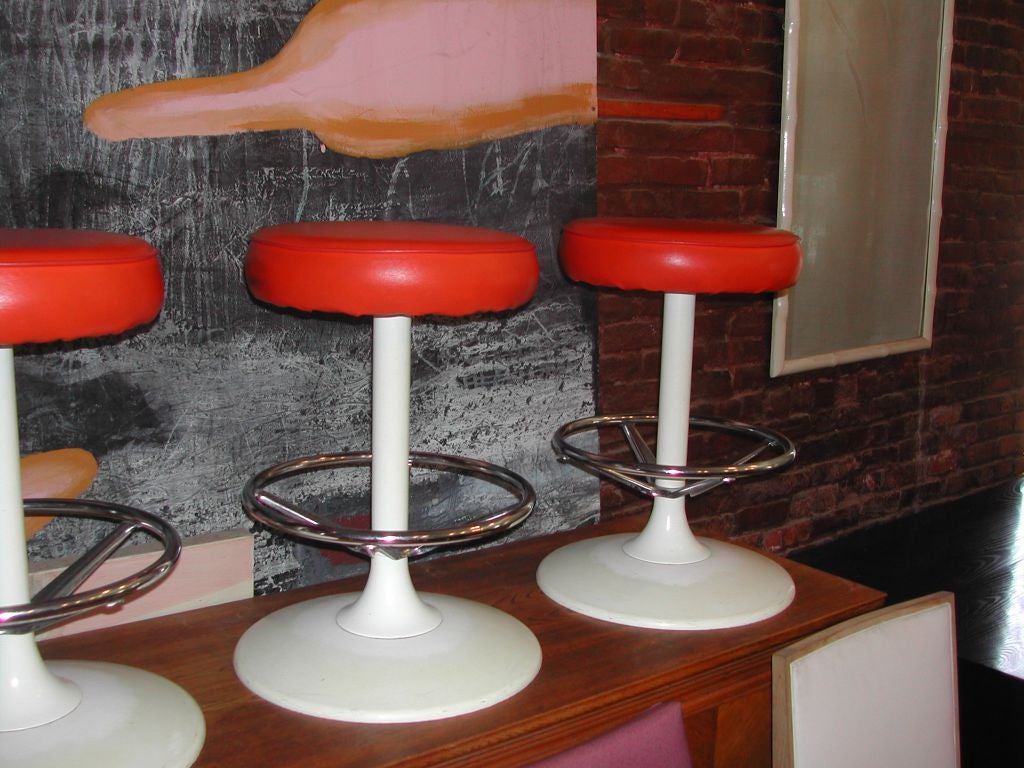 Set of 4 60's Counter Height Stools