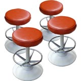 Set of 4 60's Counter Height Stools