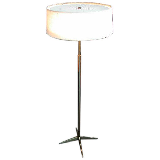 1960
s Solid brass 4 star base lightolier floor lamp