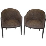 A Pair of 1950s Barrel Shaped Chairs.