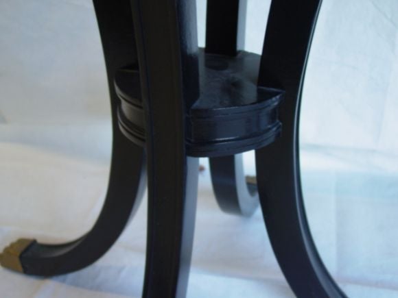 A  Pair  of  Clover Leafed Shaped, Ebonized End Tables. 1