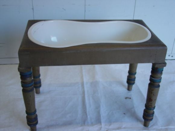 French An Antique Wooden Bidet/Stool from the Estate of Geoffrey Beene