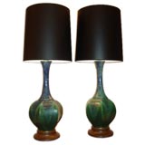 A Pair of 1950s  Haeger  Pottery Ceramic Lamps.