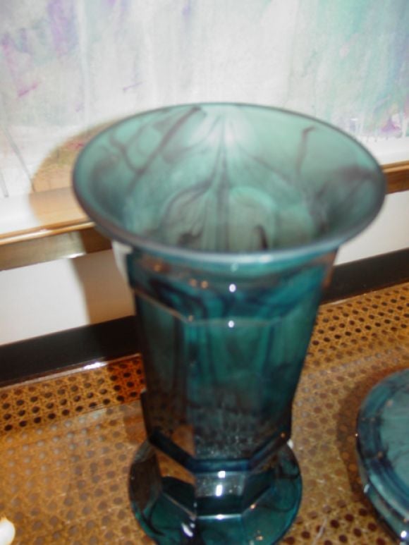 An Art Deco Vase and candy dish (Davidson Ware)