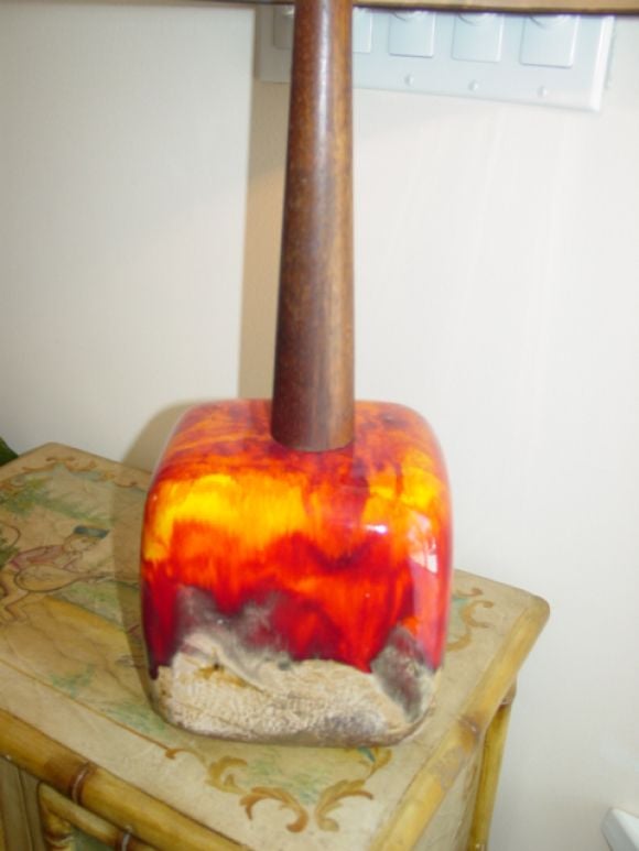 poole pottery table lamp