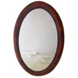 A 19thc Oval Mahogany Mirror