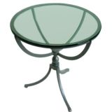 A French Iron Glass top  Occasional Table