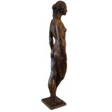 Signed Italian Art  Deco Bronze Ballerina.