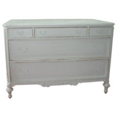 Antique A Late 19thc Louis XV1 Style Painted Commode