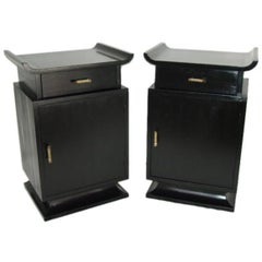 Vintage A Pair of Night Stands in the manner of James Mont