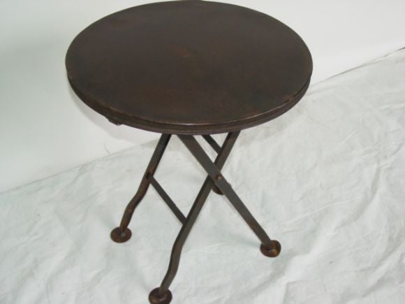A small Industrial Steel French Iron Folding Table