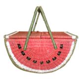 Retro A Charming 1950s  American Hand Made Melon Picnic Basket.