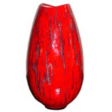 Vintage Art  Pottery , Red Holland Gouda Vase