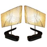 Vintage Pair of  outrageous 1950s Table Lamps