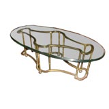 Brass  
Glass1950s Coffee Table